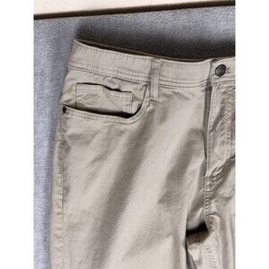 English Laundry Straight Leg Chino Pants Men's 34x30 Tan Flat Front Embroidered